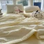 Bộ chăn ga chần bông đũi nhăn CHIP DECOR họa tiết kẻ tối giản mềm mát thấm hút mồ hôi MS18