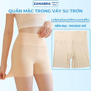Quần mặc váy đúc su mềm mịn không lộ viền, Quần bảo hộ dạng đùi cạp cao gen bụng ZANABRA V8941