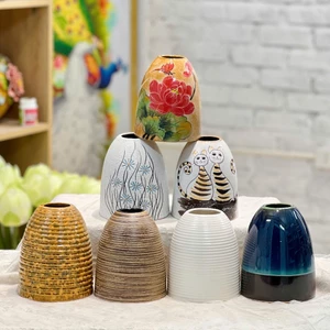 Bình Hoa Gốm Sứ Bát Tràng Dáng Chuông Mini Lọ Hoa Decor Để Bàn Làm Việc Trang Trí Tủ Kệ Xinh Xắn