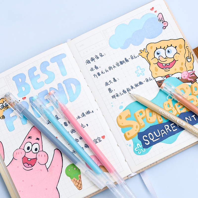 Bút viết sổ tay 9 chiếc Nhiều màu，Bút Vẽ Ngòi 0.5mm Màu Sắc Tươi Sáng Dùng Để Trang Trí Sổ Tay
