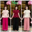 Set đồ lam, set đi chùa Gấm nút tàu đính 2 nơ chiết eo xoè phối quần dài Tuyết Nhung