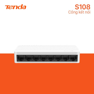 Switch Chia Mạng 8 Cổng Tenda S108 - Tốc Độ 10/100Mbps, Thiết Kế Nano Siêu Gọn, Cắm Là Chạy, Bảo Hành 3 Năm