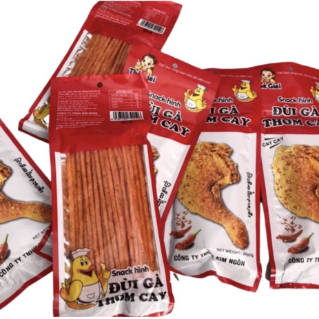 Snack Que Cay Đùi Gà Thế Giai, Snack Giòn Cay Thơm Ngon - Đồ Ăn Vặt Tuổi Thơ