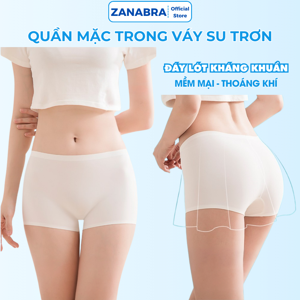 Quần Mặc Váy Su Trơn, Quần Đùi Mặc Trong Váy Nhẹ Thoáng Mát ZANABRA V8205
