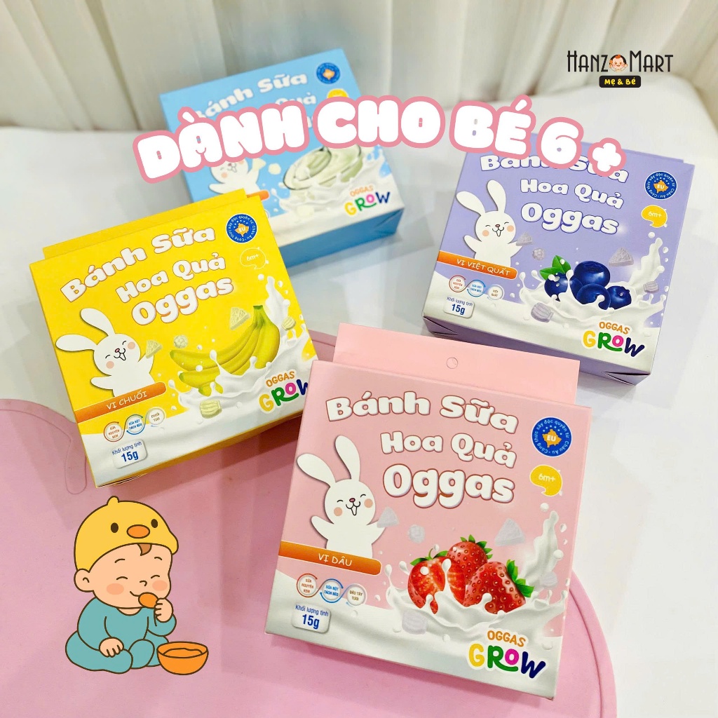 Bánh sữa hoa quả Oggas cho bé 15g