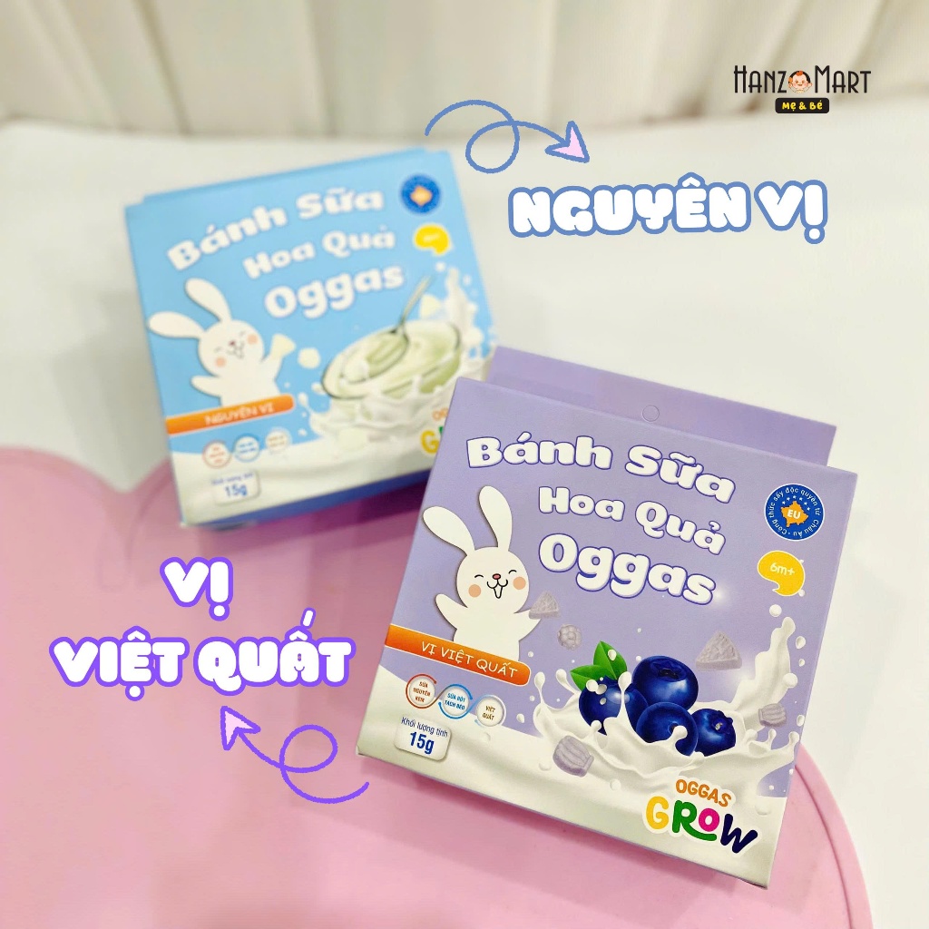 Bánh sữa hoa quả Oggas cho bé 15g