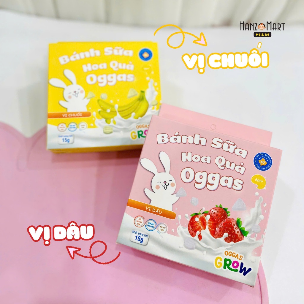 Bánh sữa hoa quả Oggas cho bé 15g