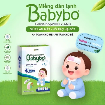 Miếng Dán Hạ Sốt Baby Bơ Cho Bé 0+ | Đổi Màu Báo Sốt, Hỗ Trợ Hạ Sốt Vật Lý, Làm Mát Dịu Nhẹ 8H.
