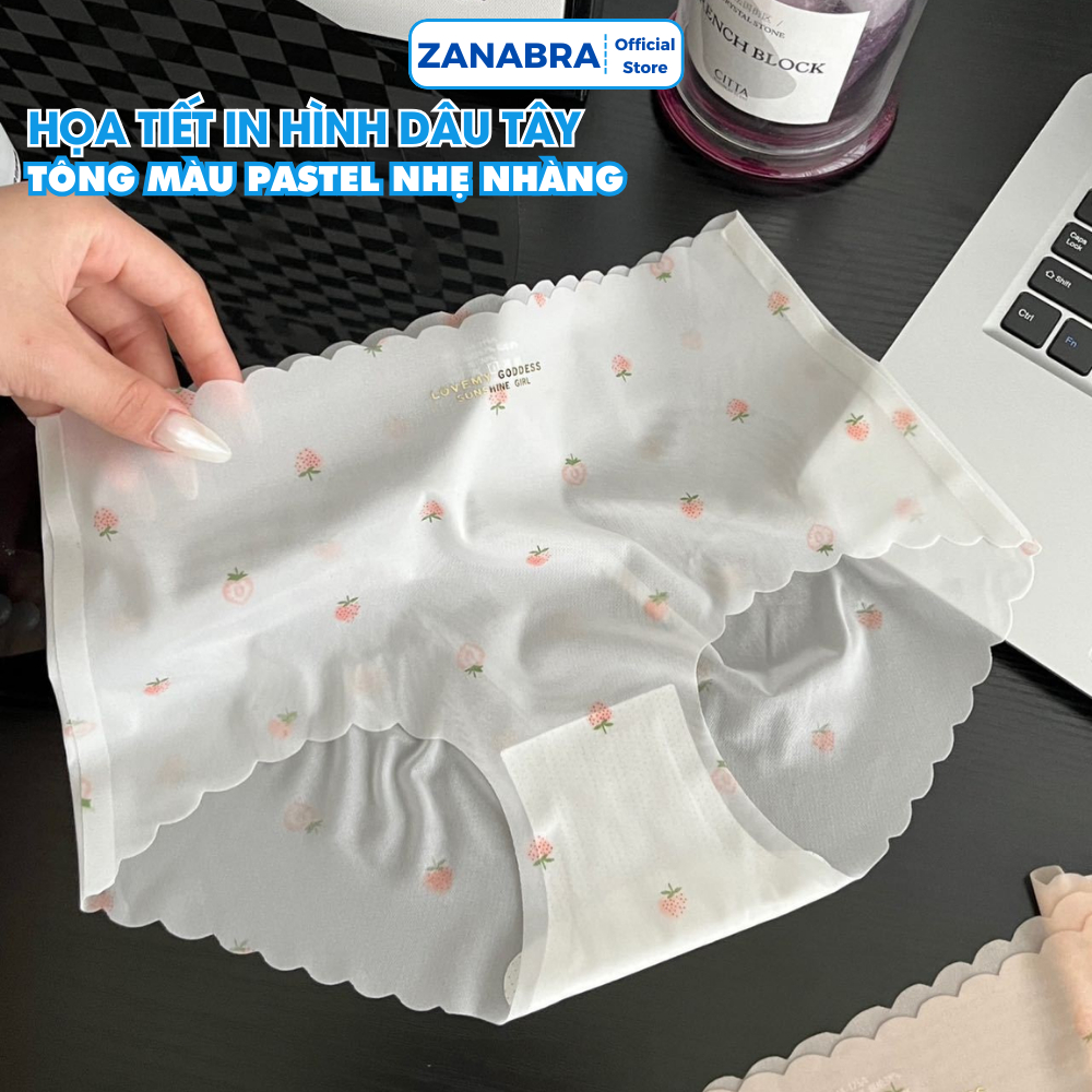 Quần lót nữ tàng hình ôm dáng không lộ viền, Quần chip nữ su đáy dán chắc chắn 2 lớp kháng khuẩn ZANABRA L1027