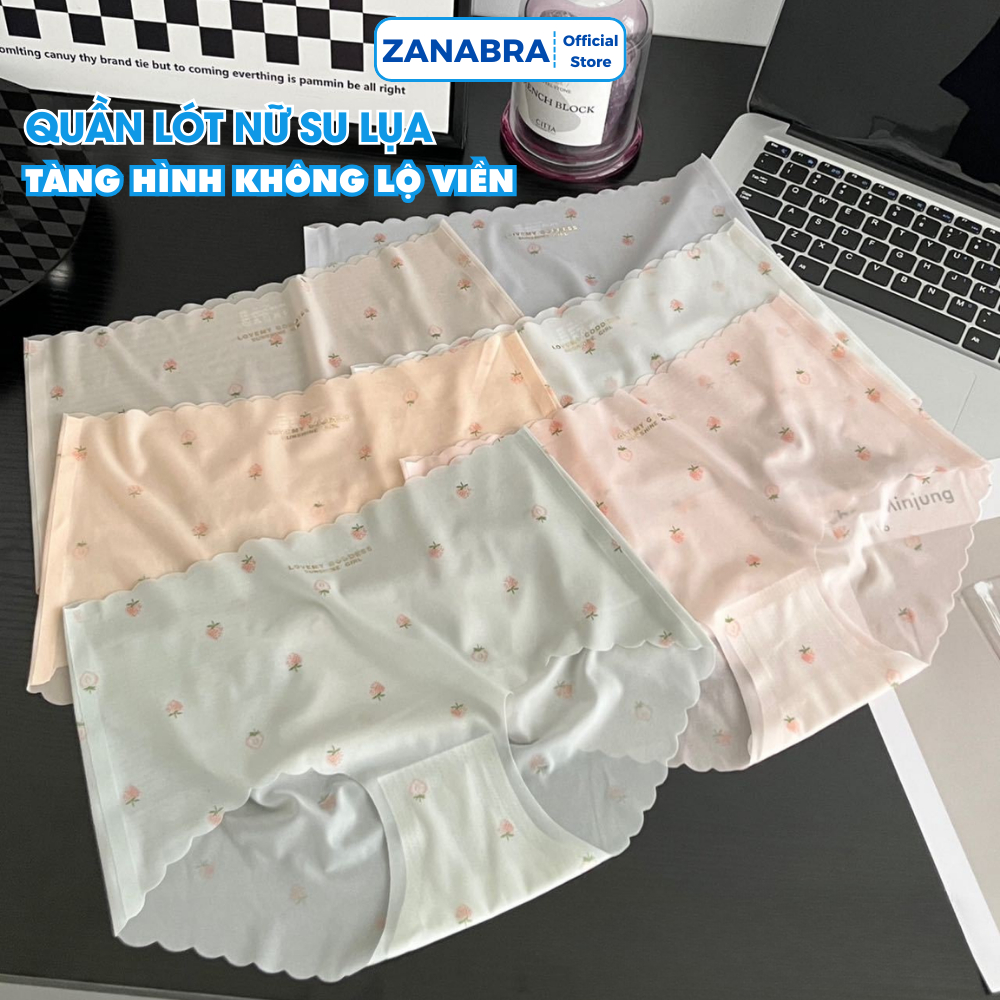 Quần lót nữ tàng hình ôm dáng không lộ viền, Quần chip nữ su đáy dán chắc chắn 2 lớp kháng khuẩn ZANABRA L1027