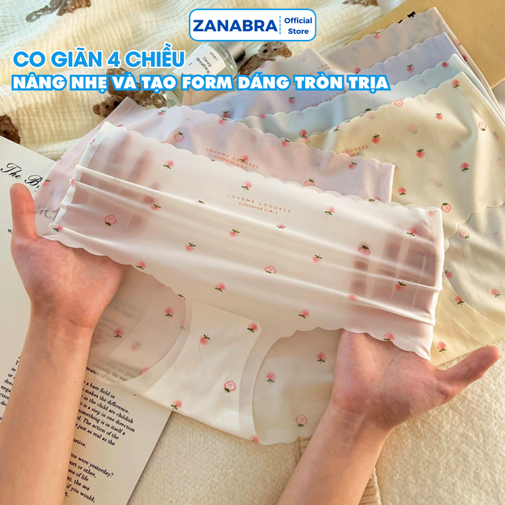 Quần lót nữ tàng hình ôm dáng không lộ viền, Quần chip nữ su đáy dán chắc chắn 2 lớp kháng khuẩn ZANABRA L1027