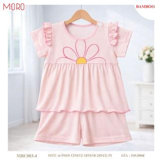 Bộ cổ tròn bé gái cộc tay quần đùi MRC003-4