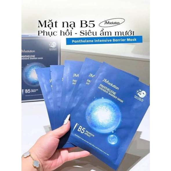 Mặt Nạ JM Solution Panthelene Intensive Barrier B5 Dưỡng Ẩm Chuyên Sâu #Xanh Dương ( hộp 5 miếng)-ThyLee