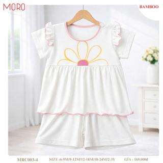 Bộ cổ tròn bé gái cộc tay quần đùi MRC003-4