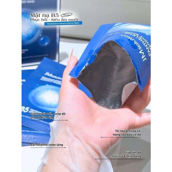 Mặt Nạ JM Solution Panthelene Intensive Barrier B5 Dưỡng Ẩm Chuyên Sâu #Xanh Dương ( hộp 5 miếng)-ThyLee