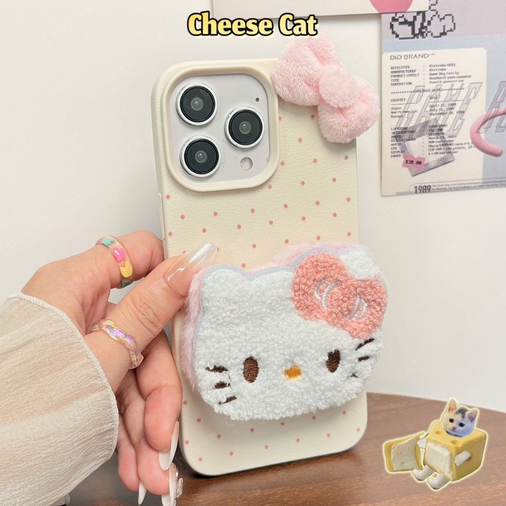 điểm dễ thương đơn giản Búp bê Kitty sang trọng Ốp lưng iPhone cho iPhone 13 14 12 11 16 17 15 Pro Max XR Xs Max 7 Plus