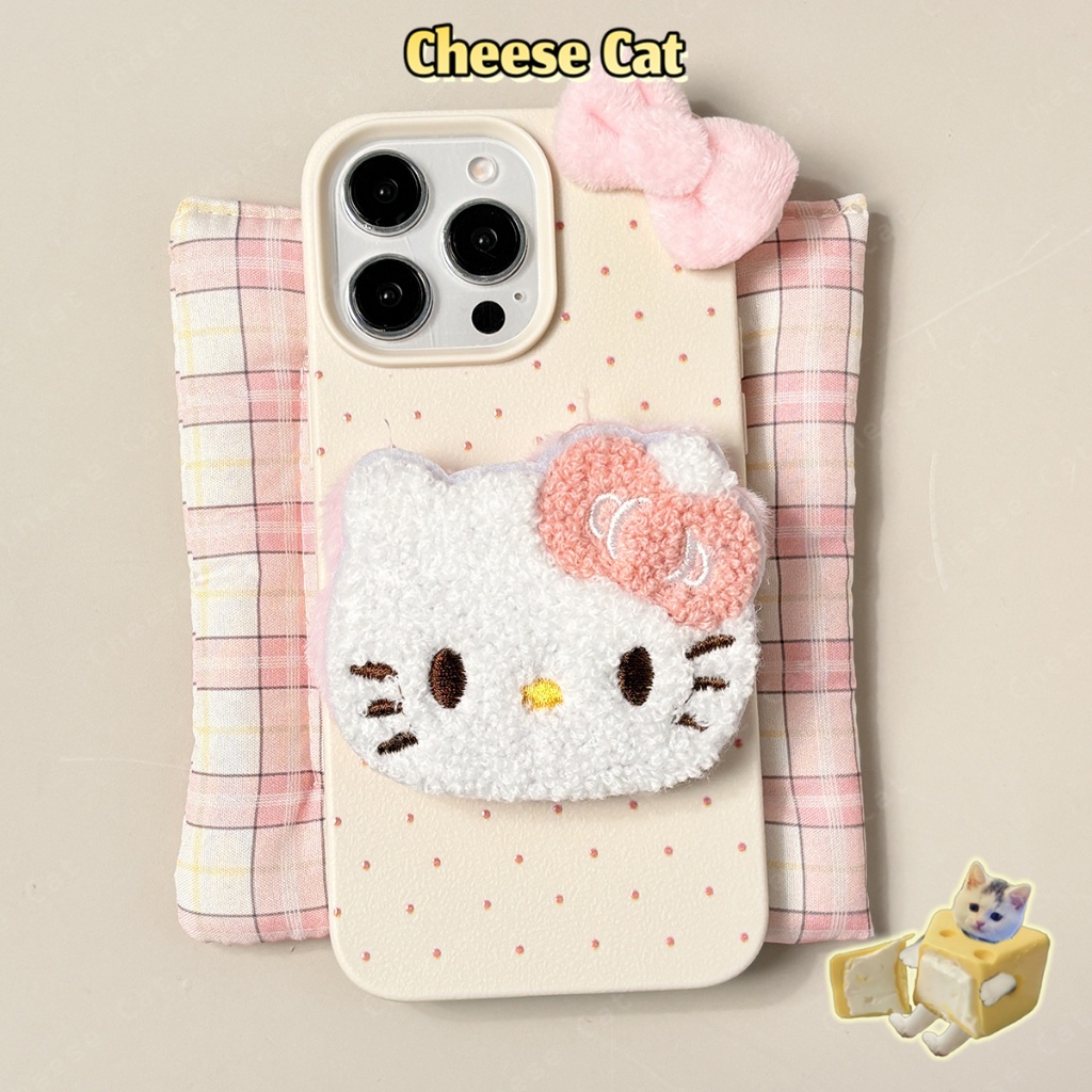 điểm dễ thương đơn giản Búp bê Kitty sang trọng Ốp lưng iPhone cho iPhone 13 14 12 11 16 17 15 Pro Max XR Xs Max 7 Plus
