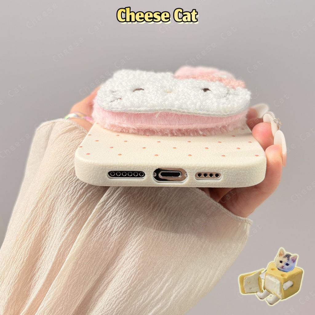 điểm dễ thương đơn giản Búp bê Kitty sang trọng Ốp lưng iPhone cho iPhone 13 14 12 11 16 17 15 Pro Max XR Xs Max 7 Plus