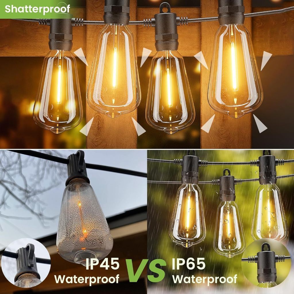 Đèn chuỗi LED chống nước IP65, đèn trang trí sân vườn, cắm trại, tiệc ngoài trời- tiệc tùng