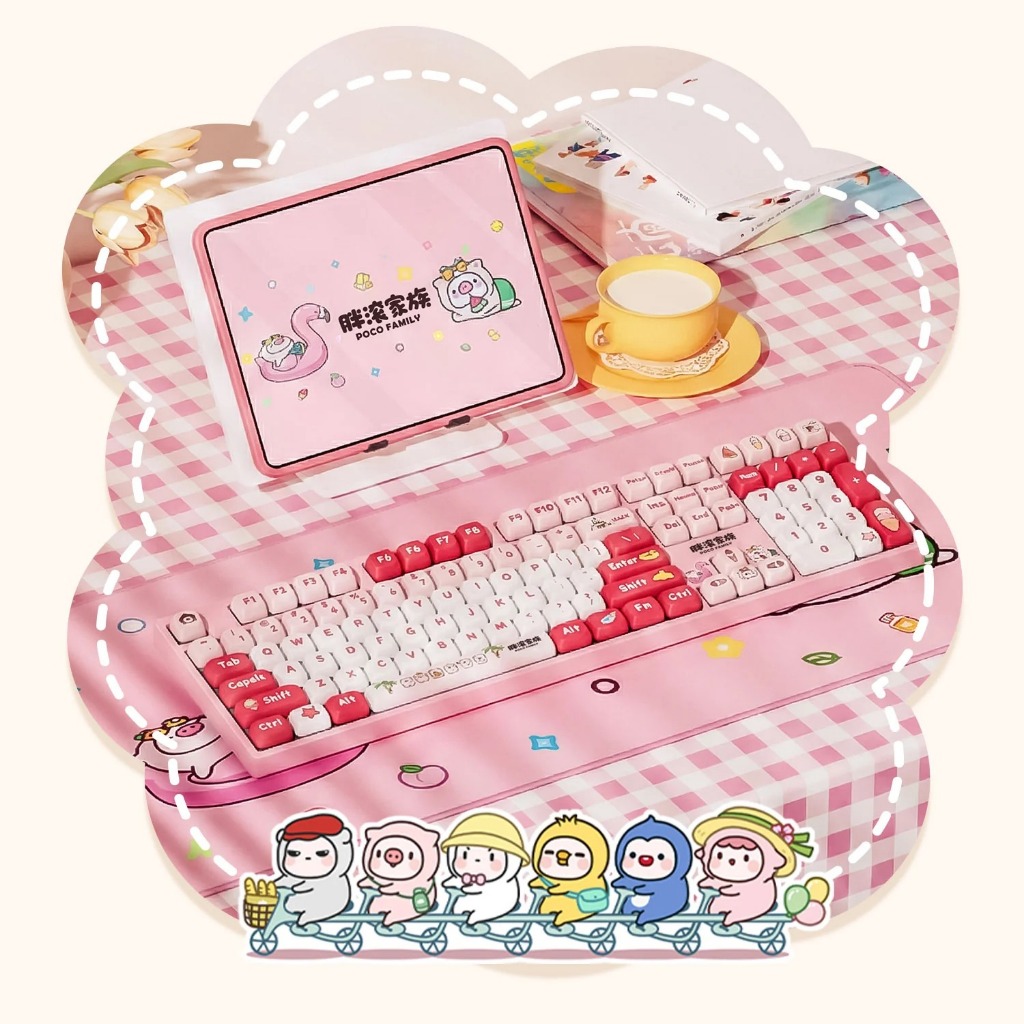Bàn phím AKKO 3108RF V3 POCO LAMB/Black gold/Glaceir/Prunus/Kuromi/Piano Sweet (Hotswap/USB Type-C/Wireless/No Led) | BigBuy360 - bigbuy360.vn