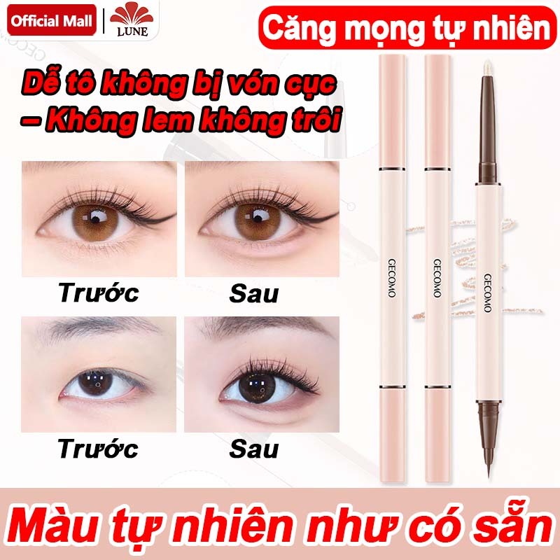 Bút kẻ bọng mắt, Bút kẻ bọng mắt 2 đầu, Vẽ nhũ bắt sáng, Mở rộng mắt, Chống nước, Siêu tự nhiên, 3 in 1