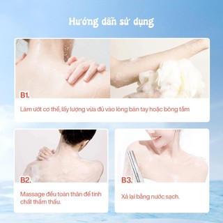 Sữa Tắm Five Grains Tinh Chất Niacinamide Giúp Dưỡng Ẩm Làm Trắng Da, Lưu Hương Dịu Nhẹ 500ML