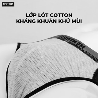COMBO 3 Quần Lót Tam Giác Nam MENTORIS Vải Thun Lạnh, Co Giãn Thoáng Mát, Mặc Hằng Ngày CB3MBF08