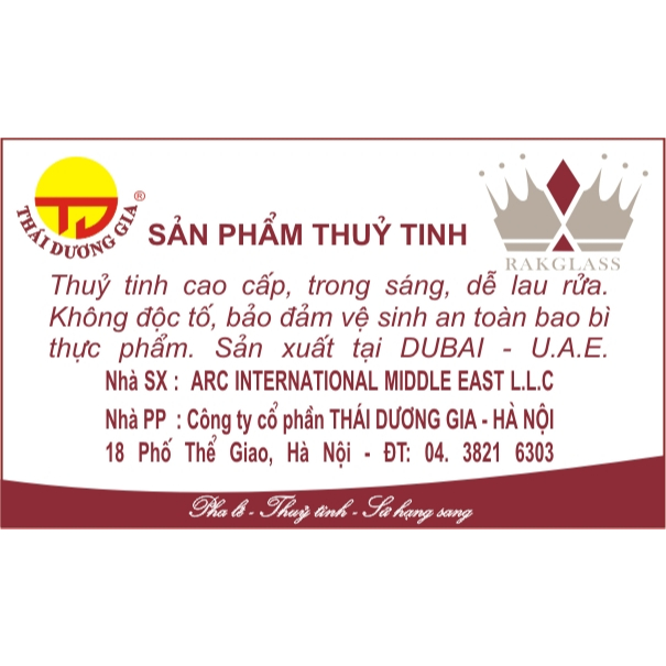 Bát sứ thủy tinh Rak Glass cao cấp UAE các loại - Thái Dương Gia