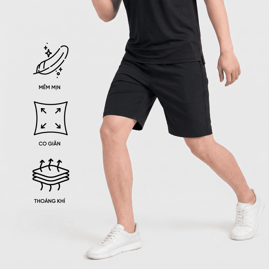 Quần Short Thể Thao Nam Lamode Regular Fit hàng ngày đi du lịch LSO002AZE