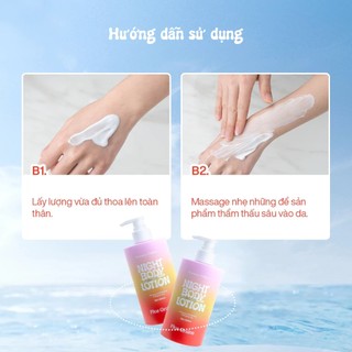Kem Dưỡng Body Five Grains Niacinamide, Alpha-Arbutin Ban Đêm Hỗ Trợ Dưỡng Trắng Da 500ML