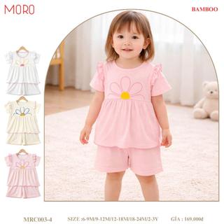 Bộ cổ tròn bé gái cộc tay quần đùi MRC003-4