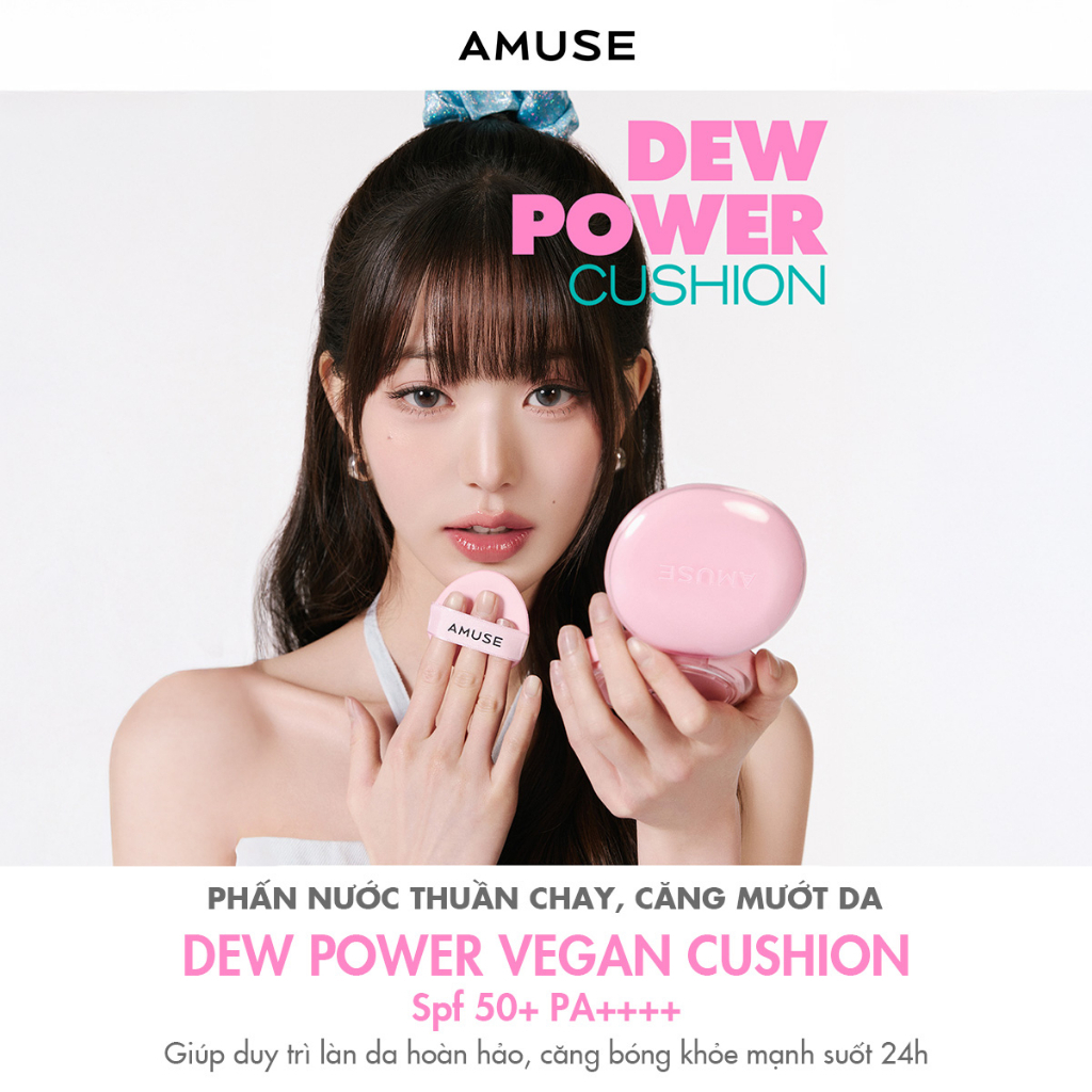 Phấn Nước Thuần Chay Amuse Căng Mướt Da Dew Power Vegan Cushion Spf 50+ Pa++++ 15g