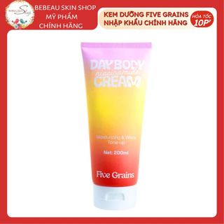 Kem Dưỡng Da Five Grains Trắng Da Chứa Niacinamide, Alpha-Arbutin Nâng Tone Ban Ngày 200ML