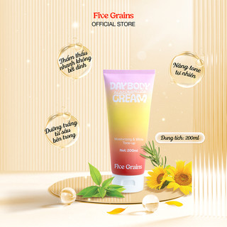 Kem Dưỡng Da Five Grains Trắng Da Chứa Niacinamide, Alpha-Arbutin Nâng Tone Ban Ngày 200ML