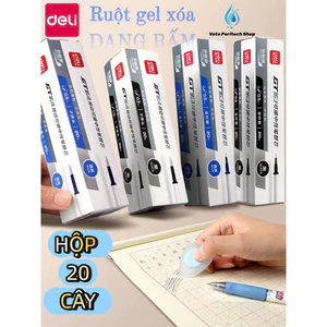 Gói 20 Ruột Gel Xóa Được 0.5mm cho Bút Gel Bấm – Chuyên Dùng Cho Bút Bấm Deli