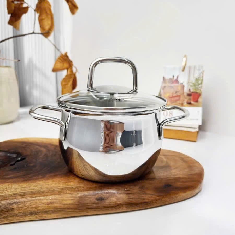 Nồi 12cm 14cmCó Nắp Oyatton Dung Tích 1.5L Inox 18/10 O171 O172