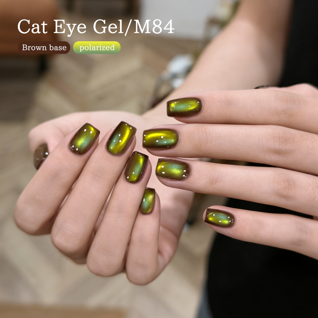 XEIJAYI 10ml - Sơn móng tay dạng gel mắt mèo xanh lục-xanh dương siêu bóng, thích hợp cho mọi mùa.