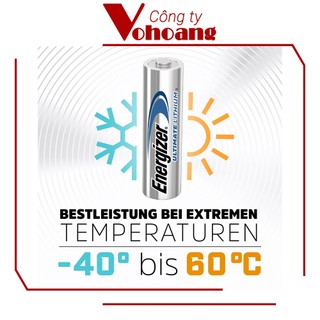 Hộp 6 vỉ pin Energizer L91 Lithium AA 1.5V Dung Lượng Cực Cao Tương thích nhiều thiết bị điện tử