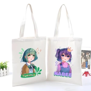 Túi tote có khóa SINH TỐ TEAM full nhân vật Aby,Hachi Tv,Huy Noob,Oops Hiha,Nabee TV,Yummie vải canvas 35x40cm tota0307