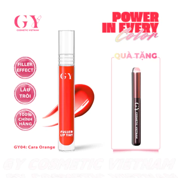 Son Lì Fuller Lip Tint 6ml, GY04, Mịn Môi, Bám Lâu, Đầy Rãnh Vân Môi, GY Cosmetics