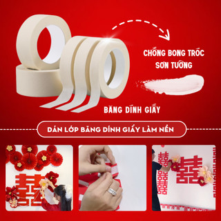 Combo Băng Dính Giấy Dán Tường Không Bong Sơn – Dễ Bóc, Dễ Dùng, Không Để Lại Keo, Trang Trí Tiện Lợi