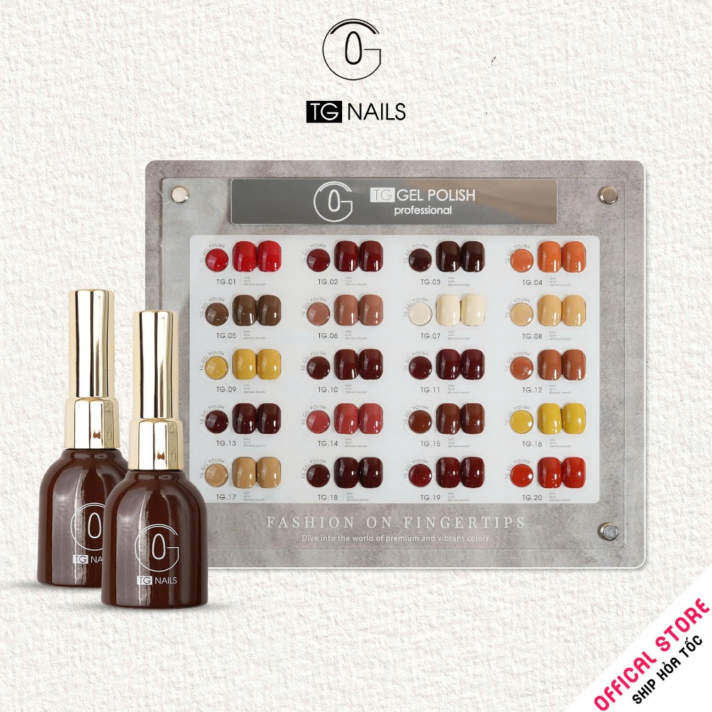 Set sơn gel 20 màu nâu cao câp thương hiệu TG