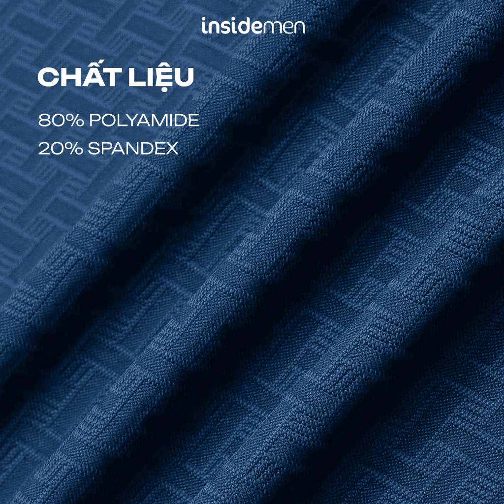 Áo Polo Insidemen ACTIVE tay ngắn mềm mịn thấm hút co giãn đa chiều IPS114EDP01