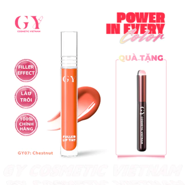 Son Lì Fuller Lip Tint 6ml, GY07, Mịn Môi, Bám Lâu, Đầy Rãnh Vân Môi, GY Cosmetics