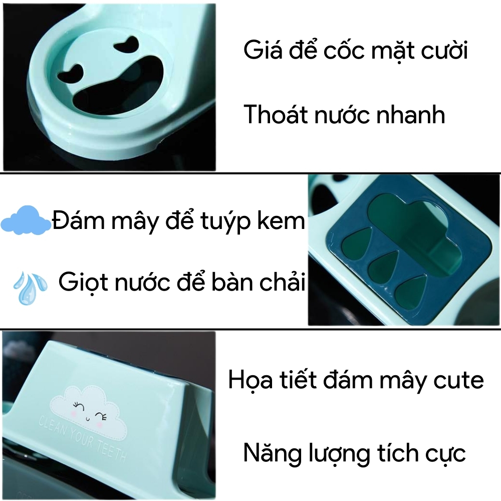 Cốc Đánh Răng Nhựa Cao Cấp Có Tay Cầm Phong Cách Hàn Quốc Đáng Yêu, Cốc Súc Miệng (Tặng Giá Úp Cốc)
