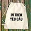 Túi Vải Dây Rút In Theo Yêu Cầu - Balo rút vải canvas in hình kích thước 35x40cm