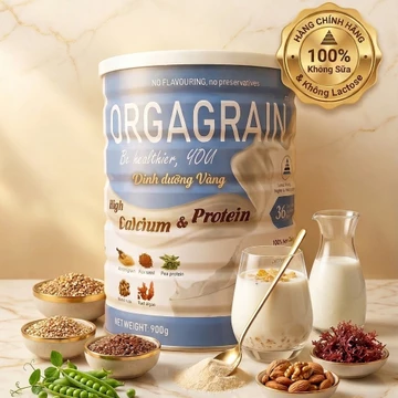 Sữa Hạt Giàu Đạm Thực Vật - Sữa 36 loại hạt Orgagrain - Không Hương Liệu - Không chất bảo quản