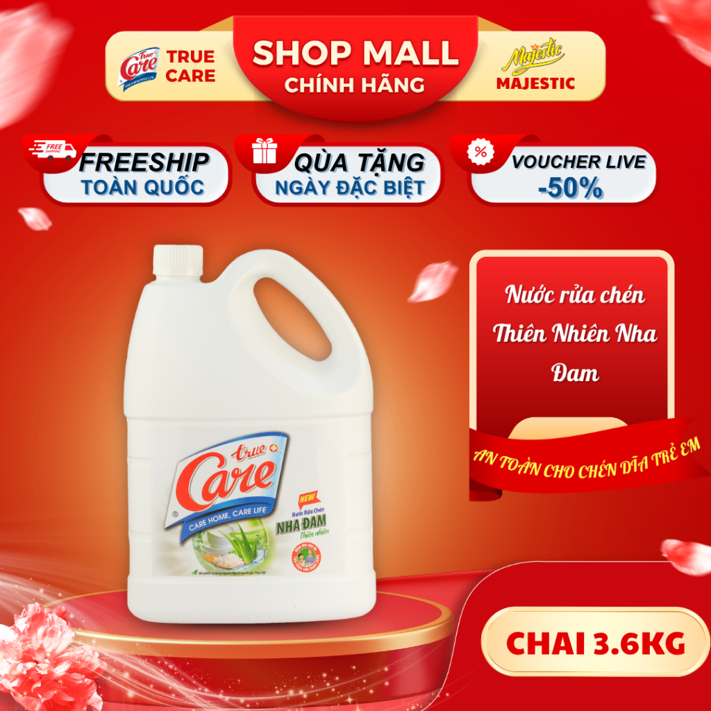 Nước Rửa Chén True Care Nha Đam 3.6kg