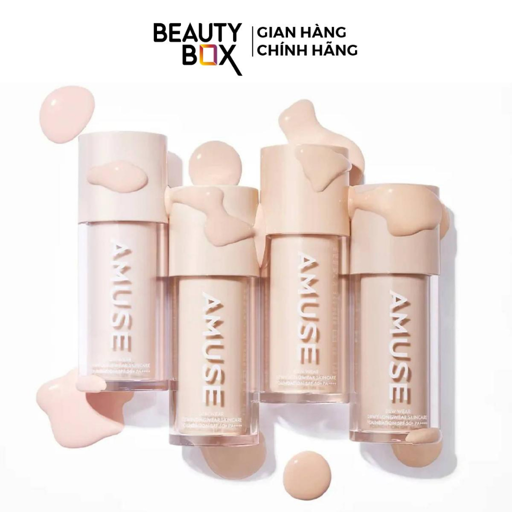 [Săn Sale] Kem Nền Amuse Thuần Chay Hiệu Ứng Che Phủ Tự Nhiên Làm Đều Màu Dew Wear Foundation 35ml