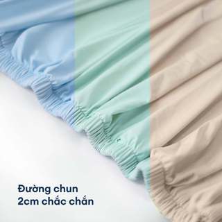 Bộ 5 Món Ga Gối kèm Mền Chần Cool Plus NIN House Mát Lạnh Nhiều Kích Thước Drap Bo Chun Mát Lạnh Thoáng Khí Nhanh Khô